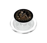 Book Lover Gothic Bookworm Reading Skull Bones Librarian PopSockets PopGrip for MagSafe