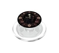 Book Lover Gothic Bookworm Reading Skull Bones Librarian PopSockets PopGrip for MagSafe