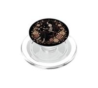 Book Lover Gothic Bookworm Reading Skull Bones Librarian PopSockets PopGrip for MagSafe