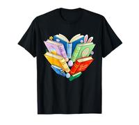 Book Lover Heart Shape Reading Librarian Easter Day Bookworm T-Shirt
