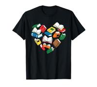 Book Lover Heart Shape Reading Librarian Library Bookworm T-Shirt