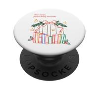 Book Lover Hey Santa Please bring Me more Books Tee PopSockets Adhesive PopGrip