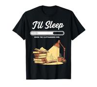 Book Lover I'll Sleep When Cliffhangers End Book Reading T-Shirt