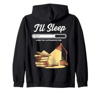 Book Lover I'll Sleep When Cliffhangers End Book Reading Zip Hoodie