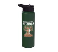 Book Lover Keepers of The Stories Reading Library Librarian Stainless Steel Insulated Water Bottle