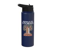 Book Lover Keepers of The Stories Reading Library Librarian Stainless Steel Insulated Water Bottle