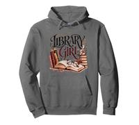 Book Lover Library Girl | Cute Artistic Reading Librarian Pullover Hoodie