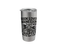 Book Lover Maine Coon Mom Just One More Chapter with My Cat Stainless Steel Insulated Tumbler