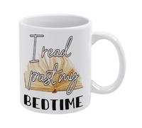 Book Lover Mug,I Read Past My Bedtime Mug Funny Coffee Mug,Man Cave Prints,The Best Gift for Colleagues, Parents, and Grandparents, 110z Men and Women