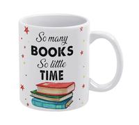 Book Lover Mug,So Many Books So Little Time Mug Funny Coffee Mug,Man Cave Prints,The Best Gift for Colleagues, Parents, and Grandparents, 110z Men and Women
