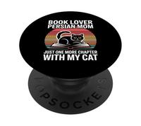 Book Lover Persian Mom Just One More Chapter With My Cat PopSockets Adhesive PopGrip