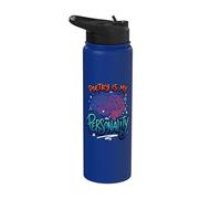Book Lover Poetry is My Personality Bookworm Reader Stainless Steel Insulated Water Bottle