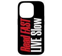 Book Lover Read Fast Live Slow Reading Case for iPhone 14 Pro