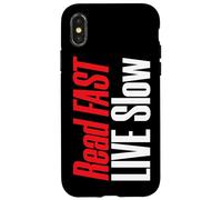 Book Lover Read Fast Live Slow Reading Case for iPhone X/XS