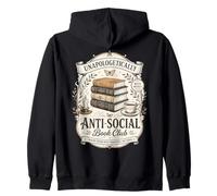 Book Lover Reading Club Introvert Bibliophile Reader Zip Hoodie
