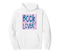Book Lover Reading Enthusiast Bold Stripes Design Pullover Hoodie