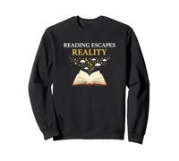Book Lover Reading Escapes Reality Library Sweatshirt
