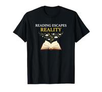 Book Lover Reading Escapes Reality Library T-Shirt