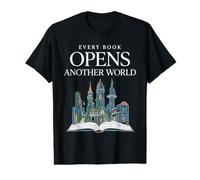 Book Lover Reading Every Book Opens Another World Fantasy Value Graphic T-Shirt