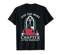 Book Lover Reading Just One More Chapter After Midnight Value Graphic T-Shirt