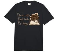 Book Lover Reading Nerd Coffee Read Books Be Happy Comfort Colors Adult Heavyweight T-Shirt