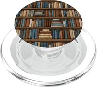 Book Lover Retro Library Cozy Aesthetic Vintage Bookshelf PopSockets PopGrip for MagSafe
