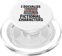 Book Lover Socialize Through Fictional Characters Introvert PopSockets PopGrip for MagSafe