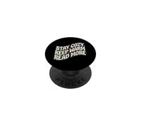 Book Lover Stay Cozy Keep Warm Read More Retro PopSockets Adhesive PopGrip