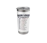 Book Lover Texting Code The Book was Better One More Chapter Stainless Steel Insulated Tumbler