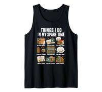 Book Lover Things I Do in My Spare Time Funny Bookish Design Tank Top