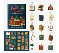 Book Lovers Advent Calendar 2025, Acrylic Book Themed Christmas Countdown Calendar with 24 Collectible Pendant Ornaments, Holiday Unique Gift for Readers (#A)