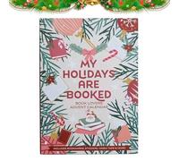 Book Lovers Advent Calendar - My Holidays Are Booked, Bookish Joy Christmas Countdown Gift Box, 25-Day Literary Countdown Gift Set for Bookworms, Journaling Lovers