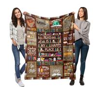 Book Lovers Gift: Flannel Throw Blanket, 50"x60" - Perfect for Book Clubs & Literary Fans
