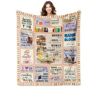 Book Lovers Gifts for Readers - Blanket 60"x50" for Women, Librarian, Bookish, Book Club, Bookworm - Birthday and Ideas