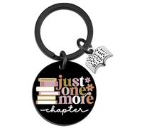 Book Lovers Gifts for Women Book Accessories Keychain Reading Gifts for Books Lovers Bookish Reader Books Club Gift Reading Accessories Thanksgiving Christmas Gift Just One More Chapter Keyring