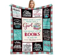 Book Lovers Gifts for Women, Bookish Gifts for Book Lovers Women, Book Lovers Gift Ideas Throw Blanket 60"x50", Reading Gifts for Readers/Librarian/Book Nerd/Bookworm, Book Club Gifts for Women