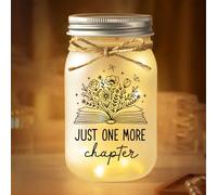Book Lovers Gifts for Women, Just One More Chapter Mason Jar Night Light
