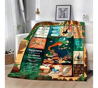 Book Lovers Gifts for Women Men Reading Blanket 150x100Cm,Lover Flannel Throw Blanket Gift Ideas,Bedroom Sofa Library Throw Book Gifts Best Bookworm Present On Birthday Student School (Green)