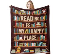 Book Lovers Gifts, Reading Blanket 150x130CM, Gifts for Book Lovers, Librarian Book Club Gifts for Reading Lover Bookish Literary Gift Ideas, Best Bookworm Present on Birthday Christmas Graduation