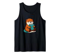 Book Loving Otter Reading Graphic Cute Cozy Tank Top