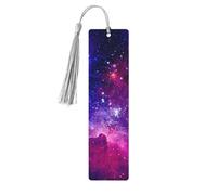 Book Marks for Readers Book Lovers Space Universe Sky Stars Wooden Bookmark with Tassels