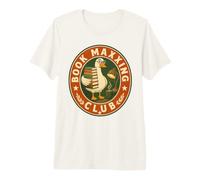 Book Maxxing Club Reading Goose Gen Z Slang Premium T-Shirt