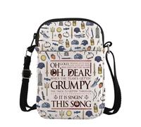 Book Merchandise Percy Fans Gift Bookish Crossbody Bag for Book Week PJO Chronicles Branches Camp Jupiter Gift (GRUMPY Cross)