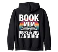 Book Mom Books Are My Love Language Reading Zip Hoodie