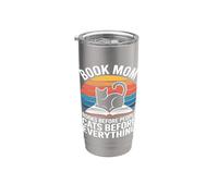 Book Mom Cat Lover Books Before Peopl Cats Before Everything Stainless Steel Insulated Tumbler