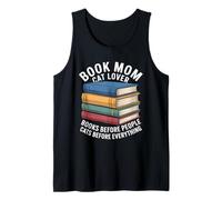 Book Mom Cat Lover Cats Before Everything Tank Top