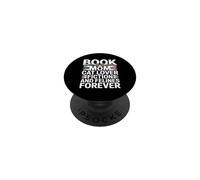 Book Mom Cat Lover Fiction And Felines Forever PopSockets Adhesive PopGrip