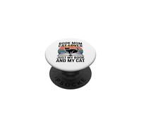 Book Mom Cat Lover Just My Book And My Cat PopSockets Adhesive PopGrip
