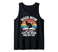 Book Mom Cat Lover Just My Book and My Cat Tank Top
