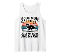 Book Mom Cat Lover Just My Book and My Cat Tank Top